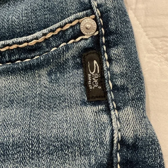 Silver Jeans SUKI Indigo Cuffed Shorts 16W - Picture 6 of 13